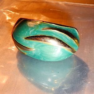 Vintage Earrings green/gold